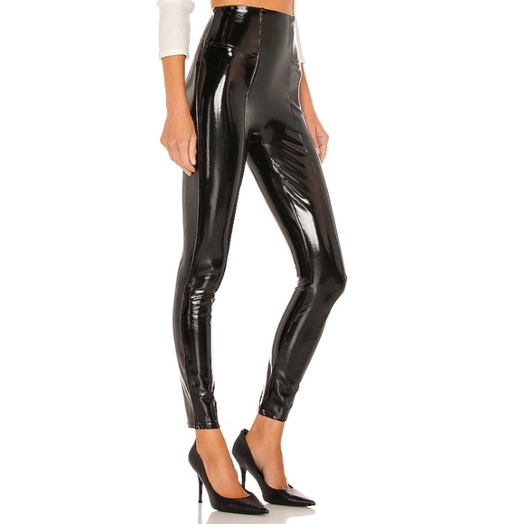 Spanx Faux Patent Leather Leggings Size Small - Picture 3 of 5